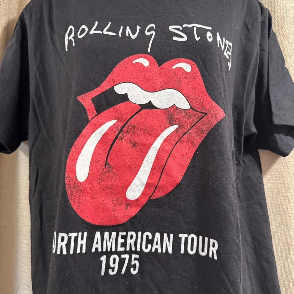 NWT Rolling Stones North American Tour 1975‎ Graphic T-Shirt Rock Band Tee